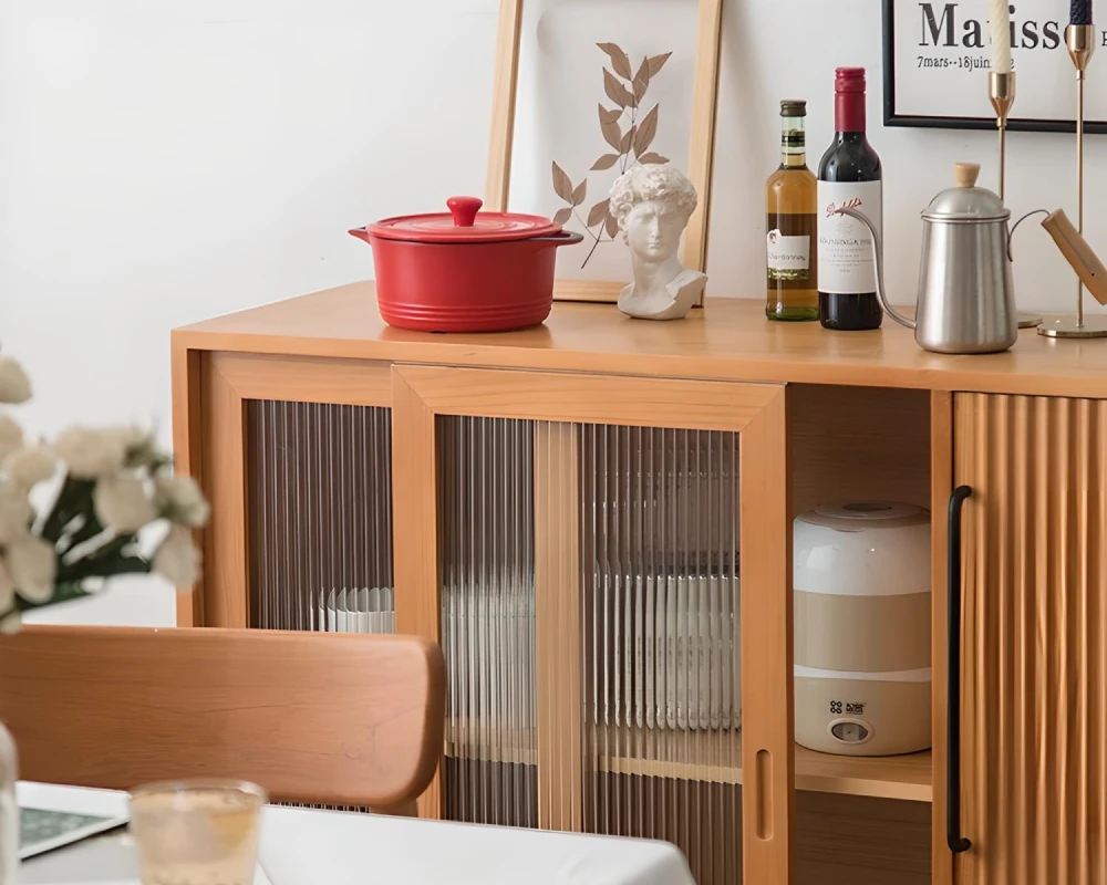 sideboard with drawers and shelves