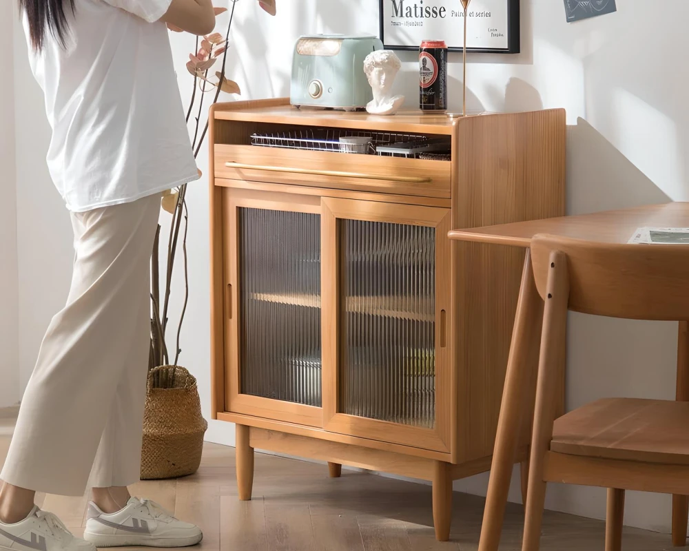 sideboard with drawers and shelves