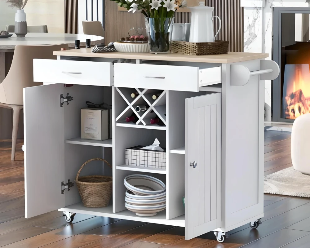 wooden kitchen carts